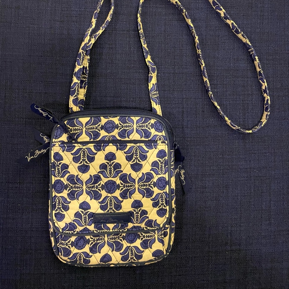 Vera Bradley Mini Hipster in Cobalt Tile
